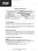 Liderazgo y Habilidades Directivas