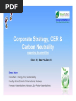 Corporate Strategy, CER & Carbon Neutrality - 14!12!13