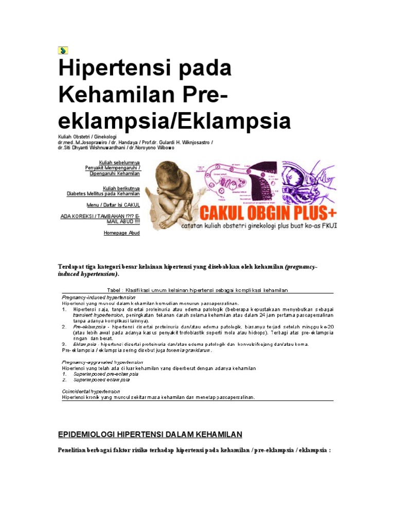 Hipertensi Kehamilan Adalah