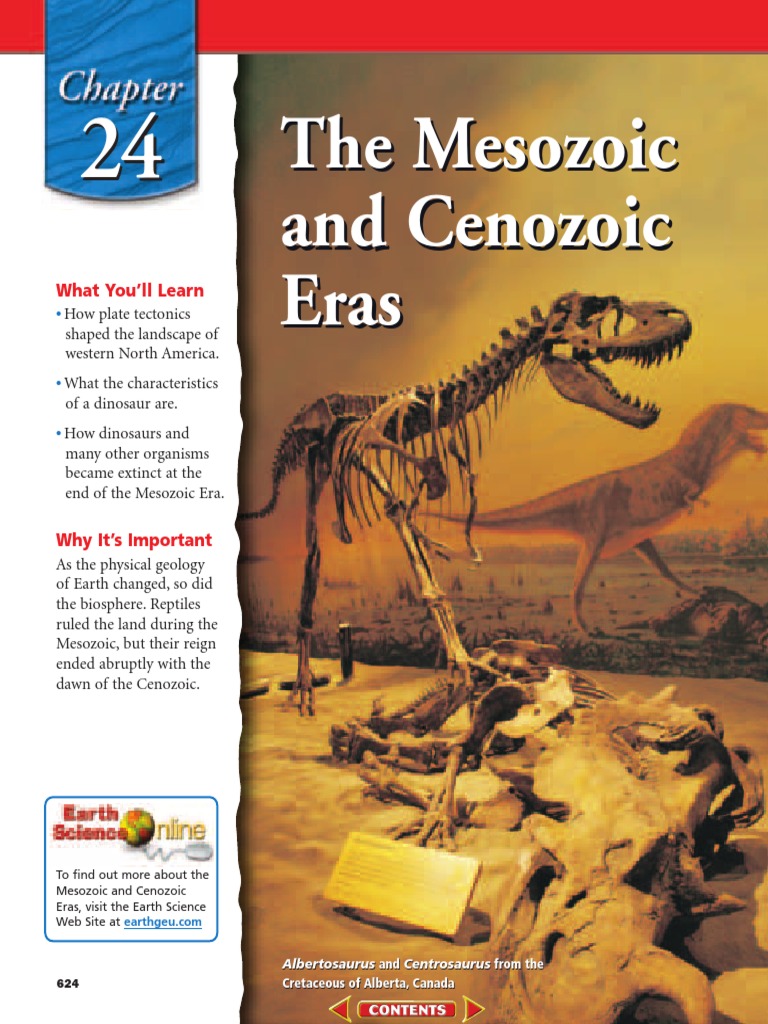 The Mesozoic and Cenozoic Eras