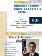 Obama's Ledership Style