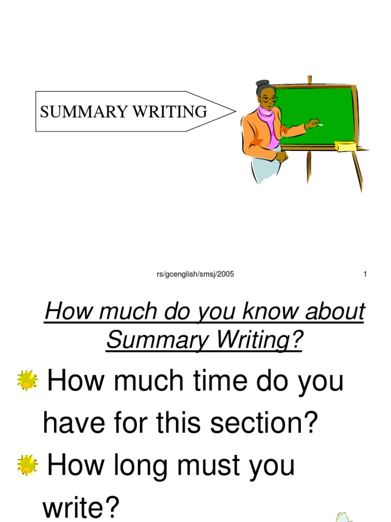 Summary Writing Tips and Strategies | PDF | Narration | Syntax