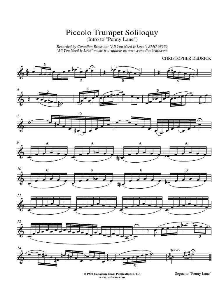 Penny Lane Piccolo Trumpet
