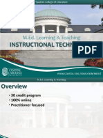 M.Ed. Learning & Teaching: Instructional Technology
