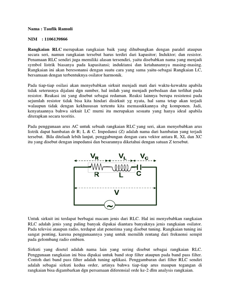 Contoh Soal Impedansi Rangkaian Rlc Paralel