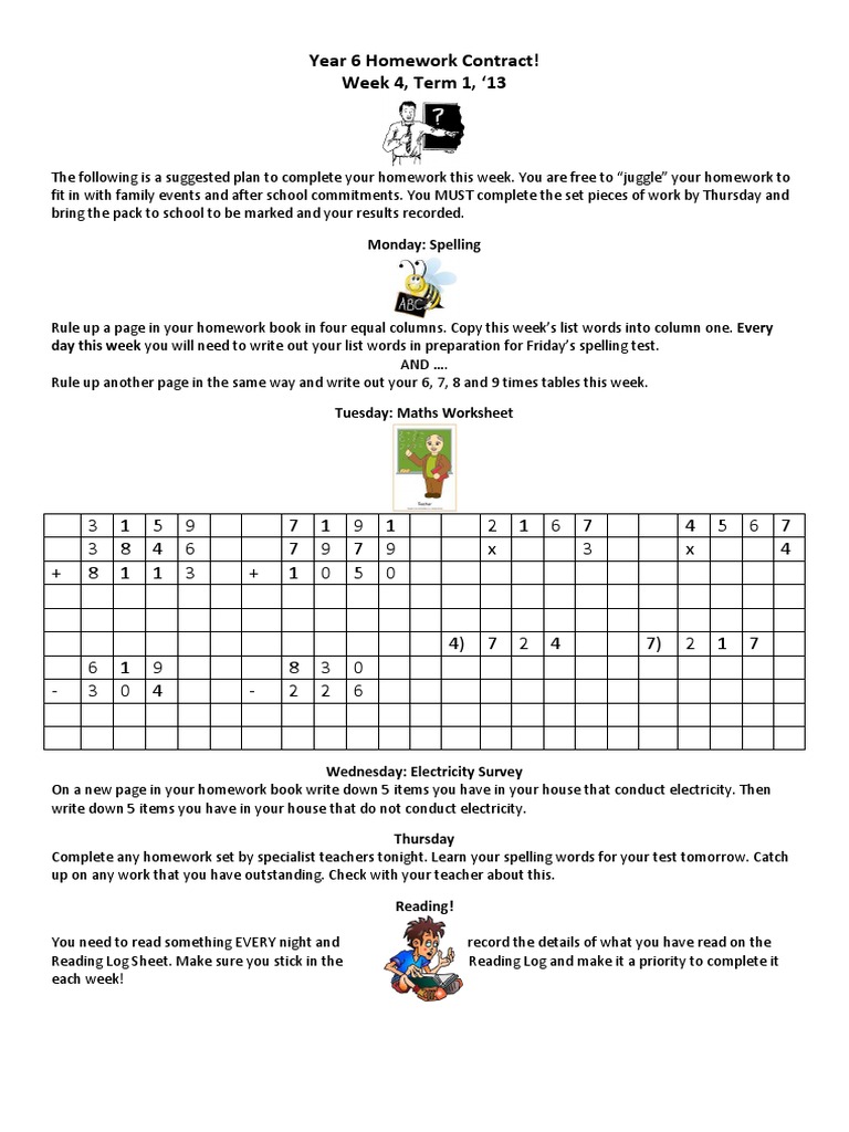 Homework Contract | PDF | Career & Growth | Language Arts & Discipline