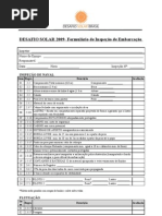 Desafio Solar - Formulário Inspeção Embarcação