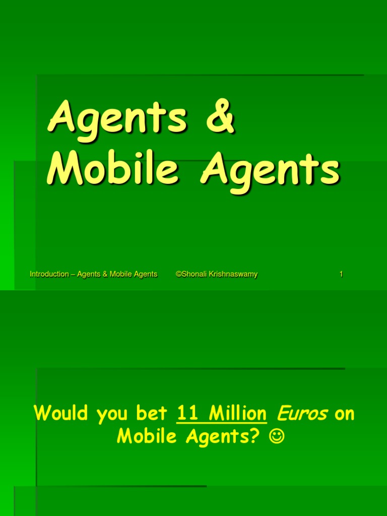 Agents & Mobile Agents | PDF | Java (Programming Language) | Proxy Server