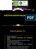 Efektivitas Anggota P2K3 DLM SMK3