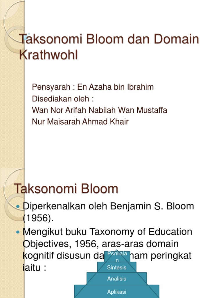 Taksonomi Dan Domain Pdf