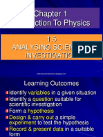 Introduction To Physics: 1.5 Analysing Scientific Investigation