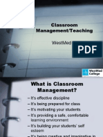 Classroom Management/Teaching: Westmed College