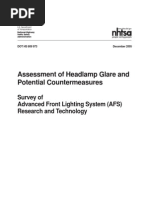 Headlamp Glare and Adaptive Front Lighting System Study