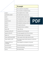 Verb + Prep Example