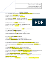 11º Ano - Worksheet - Grammar - Correção