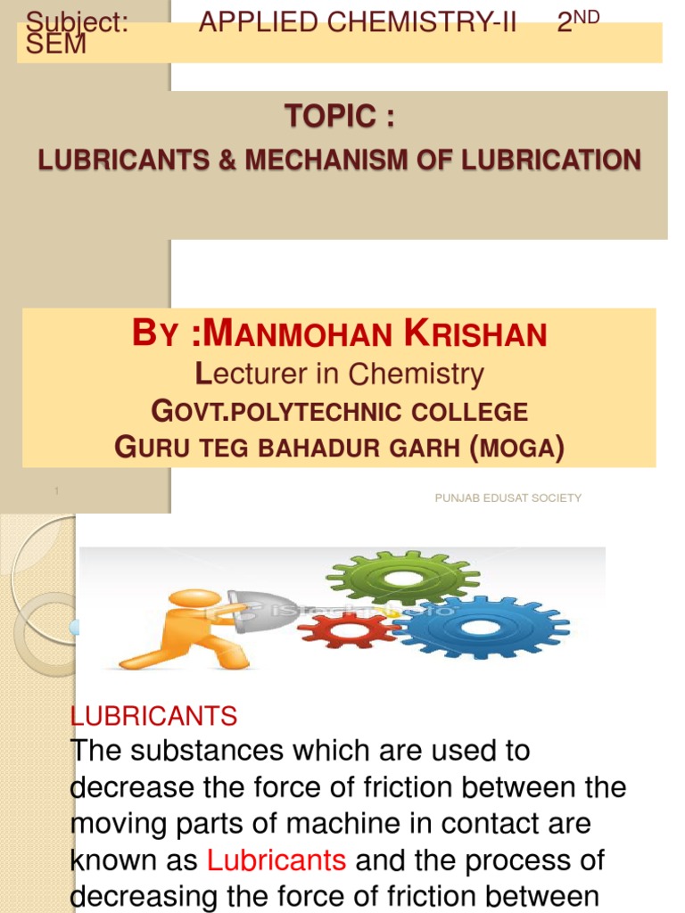 Lubricant Slides PDF Lubricant Friction