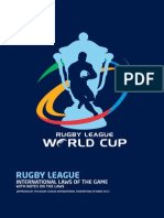 Rugby League International Laws of The Game - Sept 2013