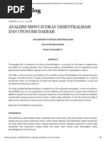 Download Analisis Mewujudkan Desentralisasi Dan Otonomi Daerah _ Kgscs Blog by mbelgedeshu SN208849286 doc pdf