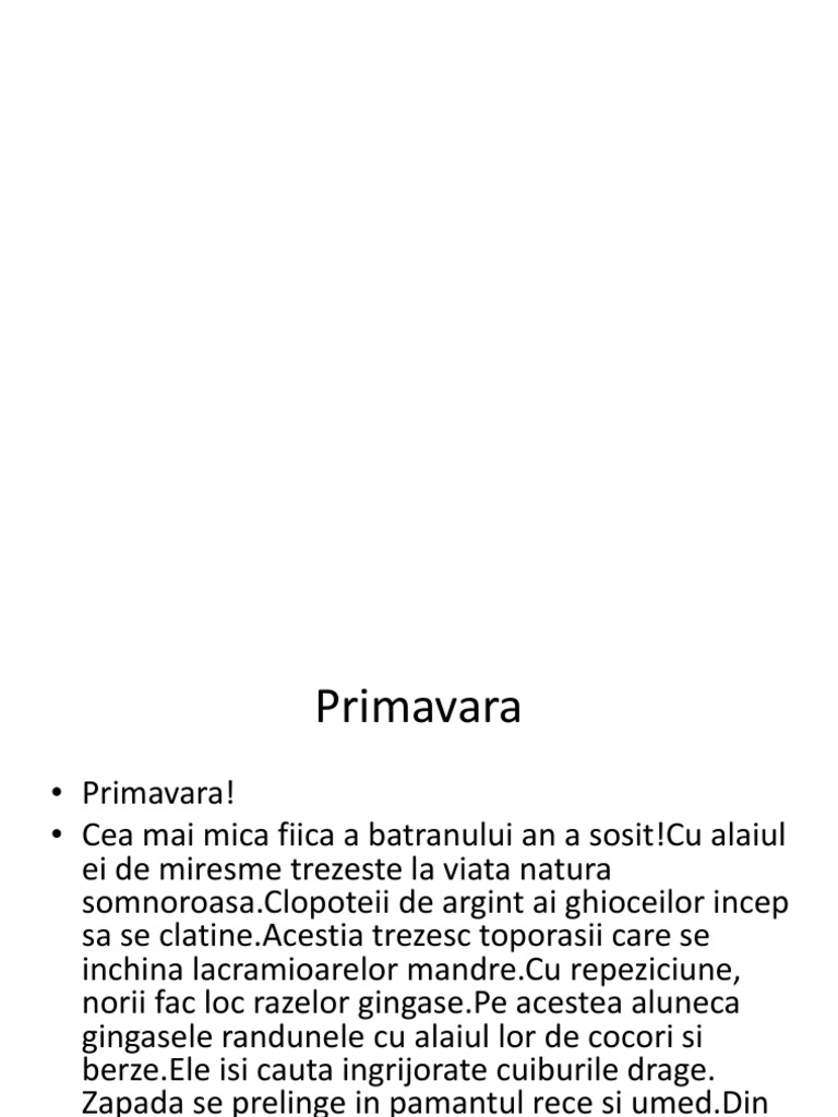Primavara compunere