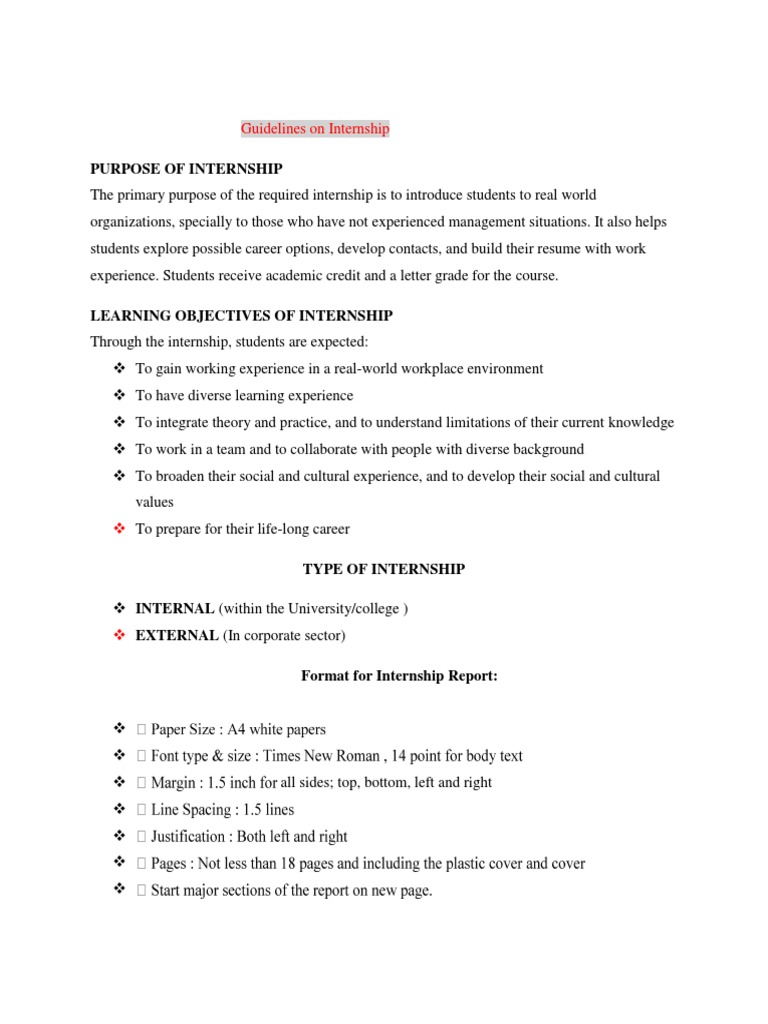 Internship Guide for Students | PDF | Internship | Job Hunting