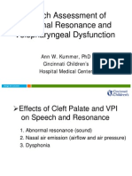 Speech Assessment and Nasopharyngoscopy HO 11 07 11