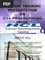 Six Week Training Presentation On C++ Programming From