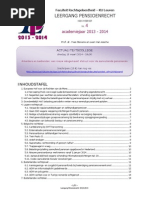 Nieuwsbrief 4 - Leergang Pensioenrecht 2013-2014