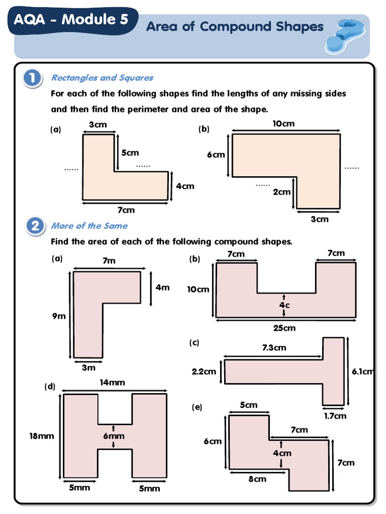 GCSE Mod 5 - Area of Compund Shapes v2 | PDF