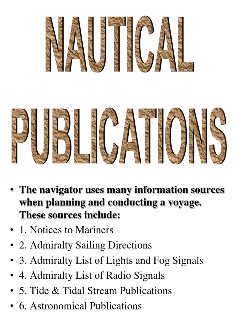 Nav Nautical Publications Navigation Tide