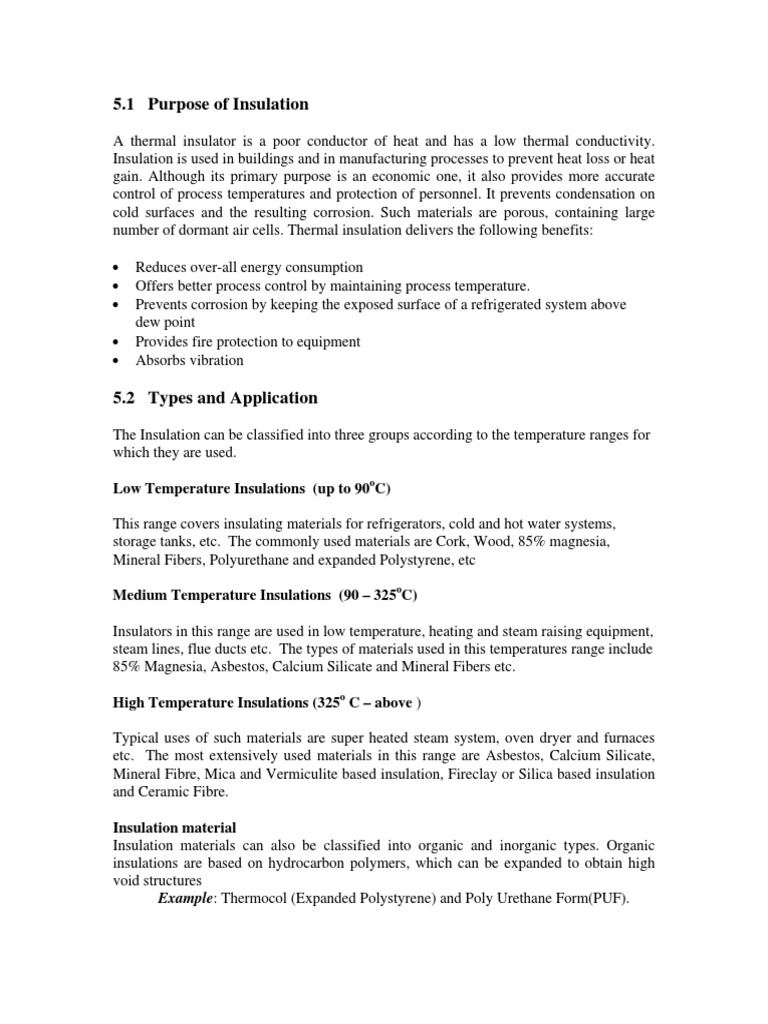 Insulation Types and Benefits Explained | PDF | Thermal Insulation ...