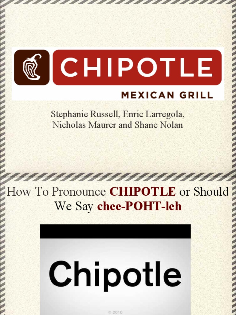 Chipotle Presentation PDF Chipotle Mexican Grill Fast Food