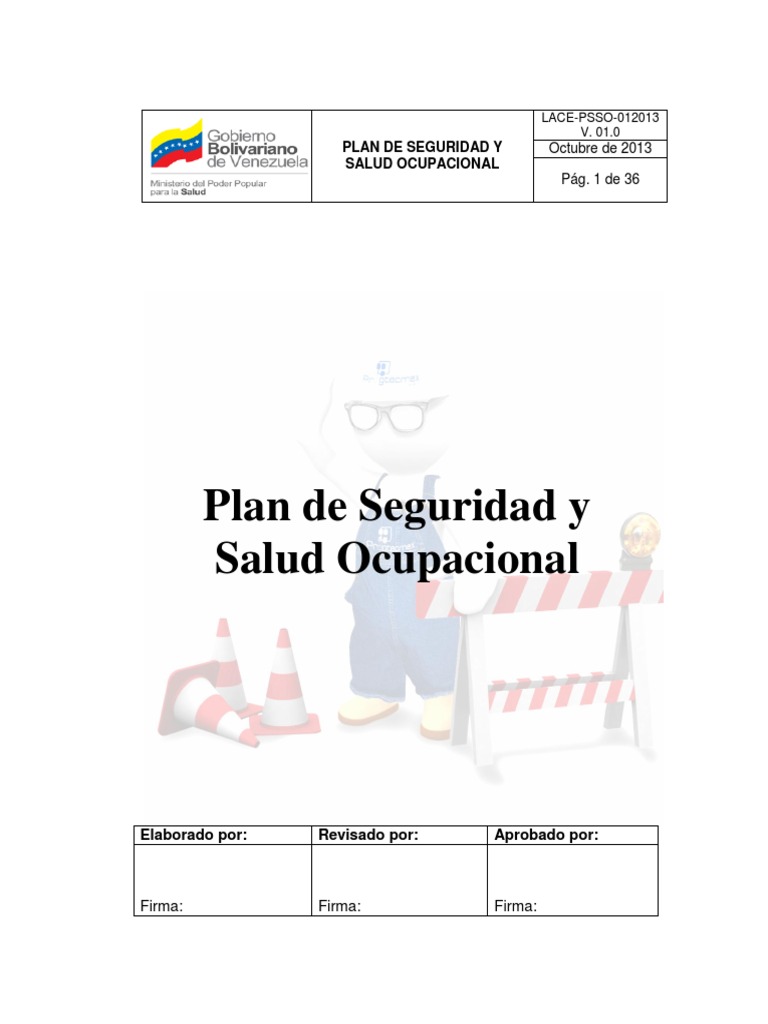 Plan de Seguridad y Salud Ocupacional | PDF | Residuos | Seguridad y ...