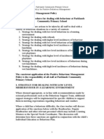 Behaviour Policy Appendix A Strategies Document