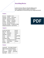 Adjectives To Describe Film