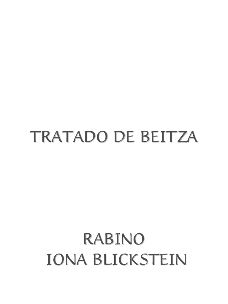 Beitza | PDF | Shabat | Mitzvá