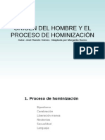 Orígenes del hombre y la hominización