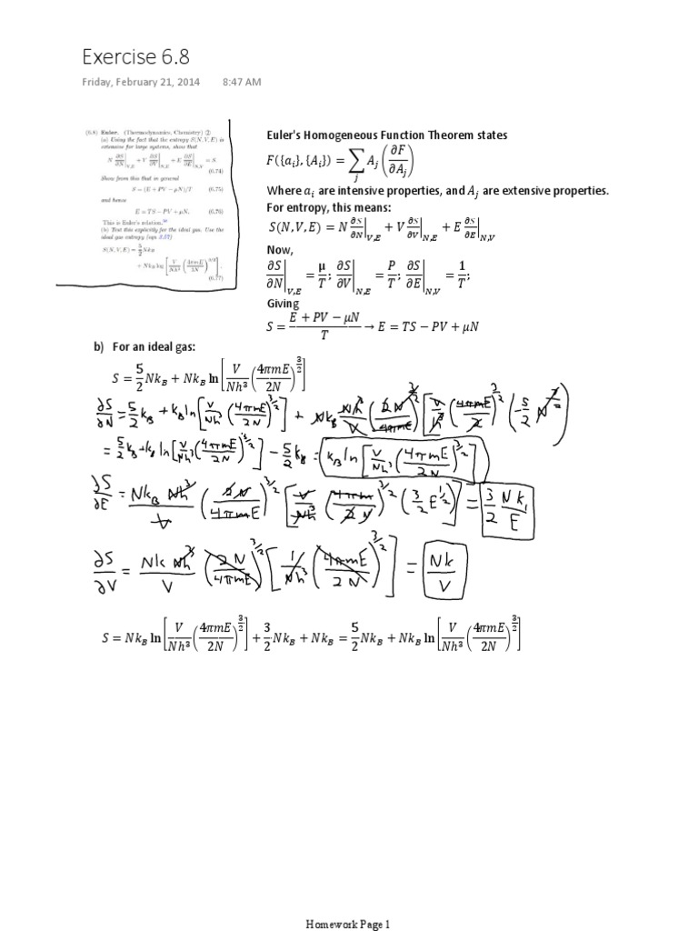 Sethna Statistical Mechanics Solutions Manual