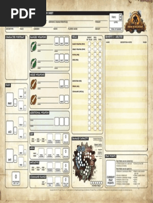 Iron Kingdoms Rpg Character Sheet Fillable Pdf Pdf Entertainment Role Playing