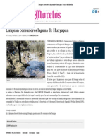 Limpian Comuneros Laguna de Hueyapan - Diario de Morelos