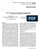 IMECE2013-66029: Numerical Analysis of The Flow and Heat Transfer in The Sub-Channel of Supercritical Water Reactor