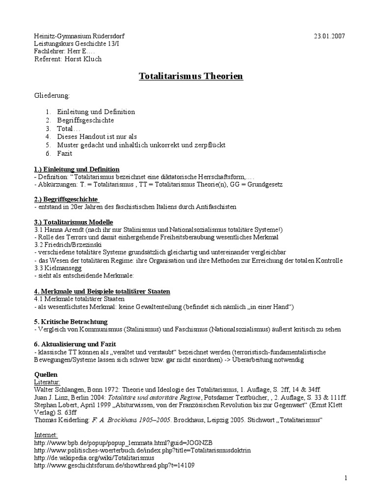 Handout Muster