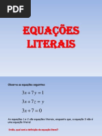 Equaçoes Literais