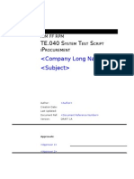 TE040 iProcurement ... Test Script on Oracle iProcurement