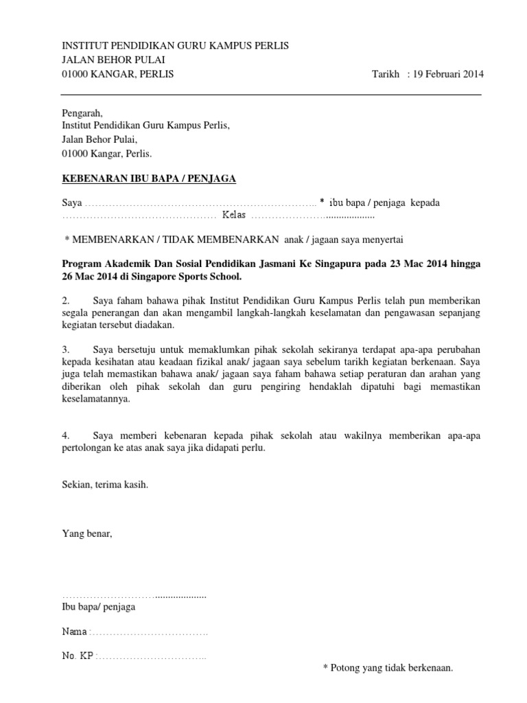 Surat Kiriman Rasmi Jpn Untuk Kebenaran Program