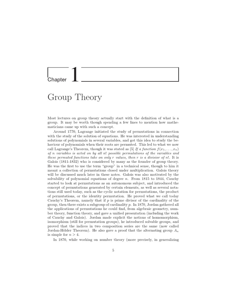 Group Theory | PDF