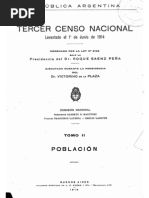 Censo de Argentina de 1895. Tomo 1. | PDF