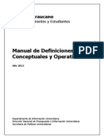 Araucano Manual de Definiciones Conceptuales y Operativas
