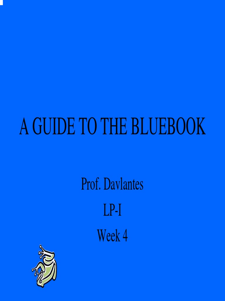 A Guide to the Bluebook Case Citation United States Code