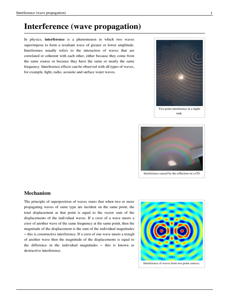 Interference (Wave Propagation) | PDF | Science & Mathematics | Art