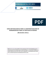 Guía Metodológica para La Sistematización de Herramientas para La Gestión Del Riesgo Noviembre 2011